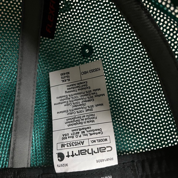 🧢NWT Carhartt Rugged Flex Fitted Canvas Mesh Logo Graphic Cap. Size XL-XXL - Picture 5 of 7